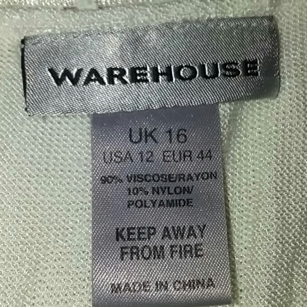 Warehouse/ Cream, fine knit,top,brod Anglaise trim - Picture 5 of 8